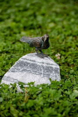 Rottenecker Bronzefigur Vogel 990322.1 gro auf Alaska-Stein