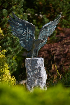 Rottenecker Bronzefigur Seeadler, grn patiniert