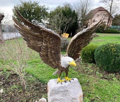 Rottenecker Bronzefigur Weikopf-Seeadler, handbemalt