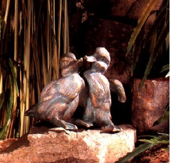 Rottenecker Bronzefigur Enten-Kinder