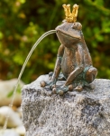Rottenecker Bronzefigur Froschkönig Klaus, wasserspeiend