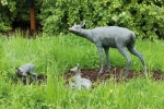 Rottenecker Bronzefigur Rehgeiß