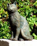 Rottenecker Bronzefigur Katze mittelgro