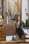 Rottenecker Bronzefigur Eisvogel im Schilfrohr