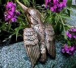 Rottenecker Bronzefigur Eisvogel hell