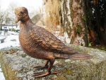 Rottenecker Bronzefigur Taube, Flügel zu